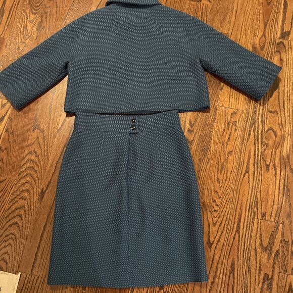 RED VALENTINO Women Green Blazer Jacket And Skirt Suit Size 10 - Picture 11 of 14